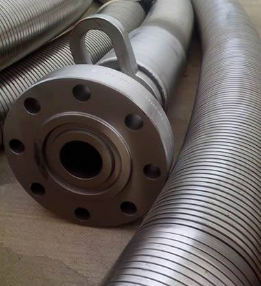 Choke hose with lift eye and stainless steel stripwound armor
